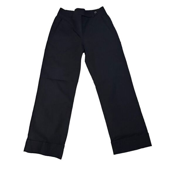 Piazza Sempione ~ Womens Black Kate Pants ~ Made in Italy ~ size 2 ~ cuffed hem - Picture 1 of 10